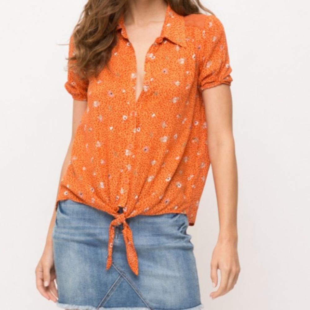 LEOPARD FLORAL MIX BLOUSE